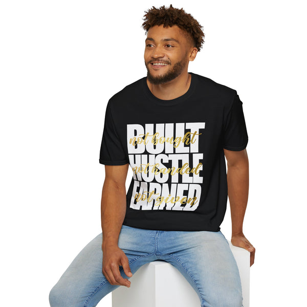 💼 Built. Hustle. Earned. – No Handouts Needed Black Tee 💪🏾